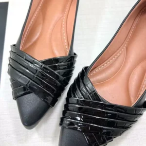 Sapatilha Croco Feminina Verniz Preto