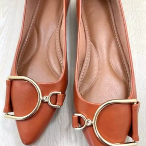 Sapatilha Terracota Feminina com Fivela D