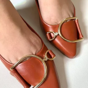 Sapatilha Terracota Feminina com Fivela D