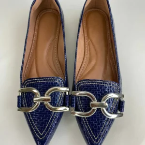 Sapatilha Feminina Azul Marinho com Enfeite D&D