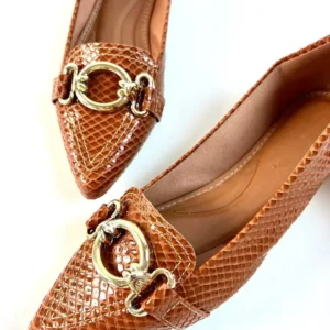 Sapatilha Feminina Caramelo com Argola Dourada