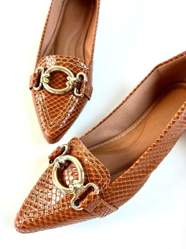 Sapatilha Feminina Caramelo com Argola Dourada - Image 2