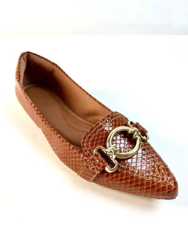 Sapatilha Feminina Caramelo com Argola Dourada - Image 4