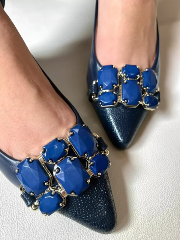 Sapatilha Azul feminina com pedraria Azul - Image 2