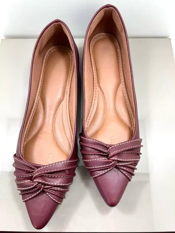 Sapatilha Marsala com entrelaços feminina - Image 3