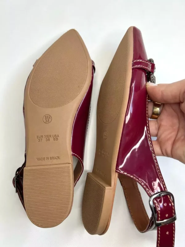 Slingback Marsala feminino Com Corrente - Image 6