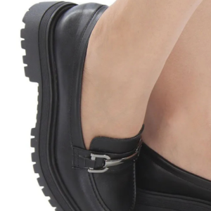 Mocassim Feminino Tratorado Preto