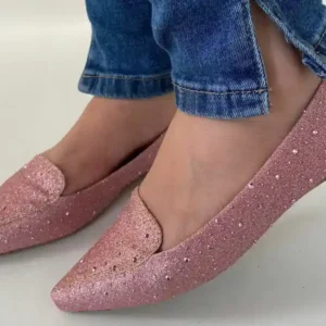 Sapatilha Cor Rosa feminina com Hotfix