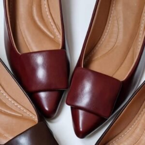 Sapatilha Marsala feminina com Fivela Encapada