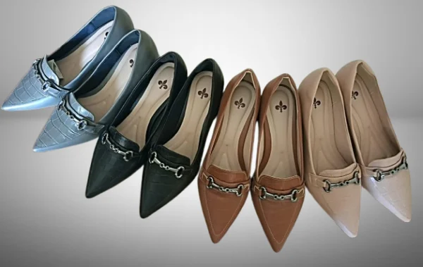 Scarpin feminino Onix Croco Salto Bloco - Image 3