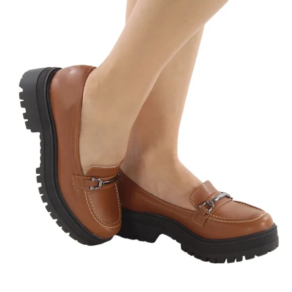 Mocassim Feminino Tratorado Caramelo - Image 4