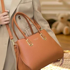 Bolsa feminina clássica caramelo (30 cm)