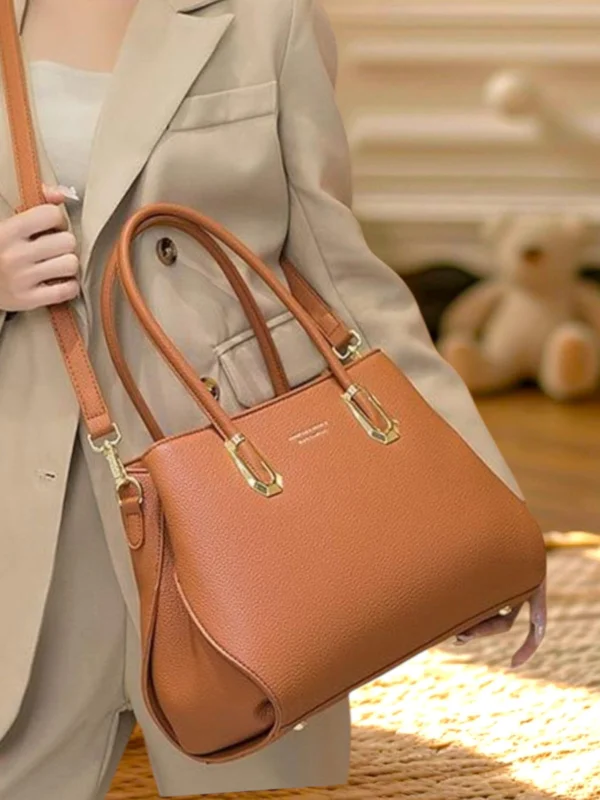 Bolsa feminina clássica caramelo (30 cm) - Image 3