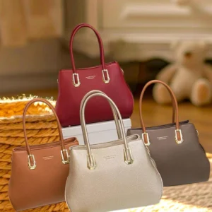 Bolsa feminina clássica dourada (30 cm)