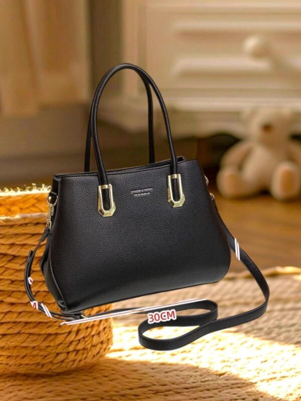 Bolsa feminina clássica preta (30 cm) - Image 2
