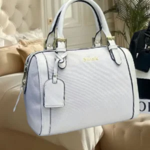Bolsa feminina estilo bau off white
