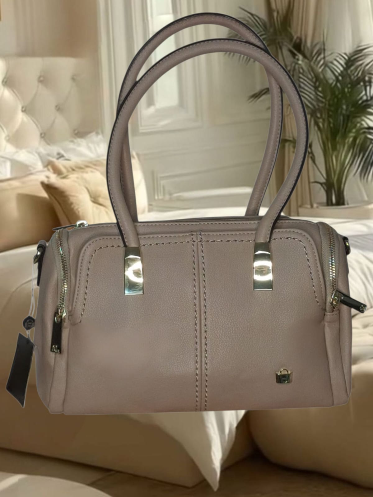 Bolsa feminina caqui Analu (28 cm)