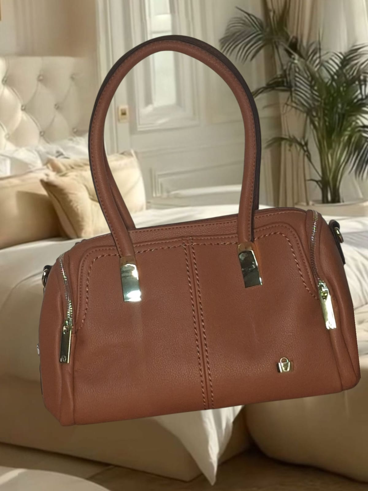 Bolsa feminina caramelo Analu (28 cm)