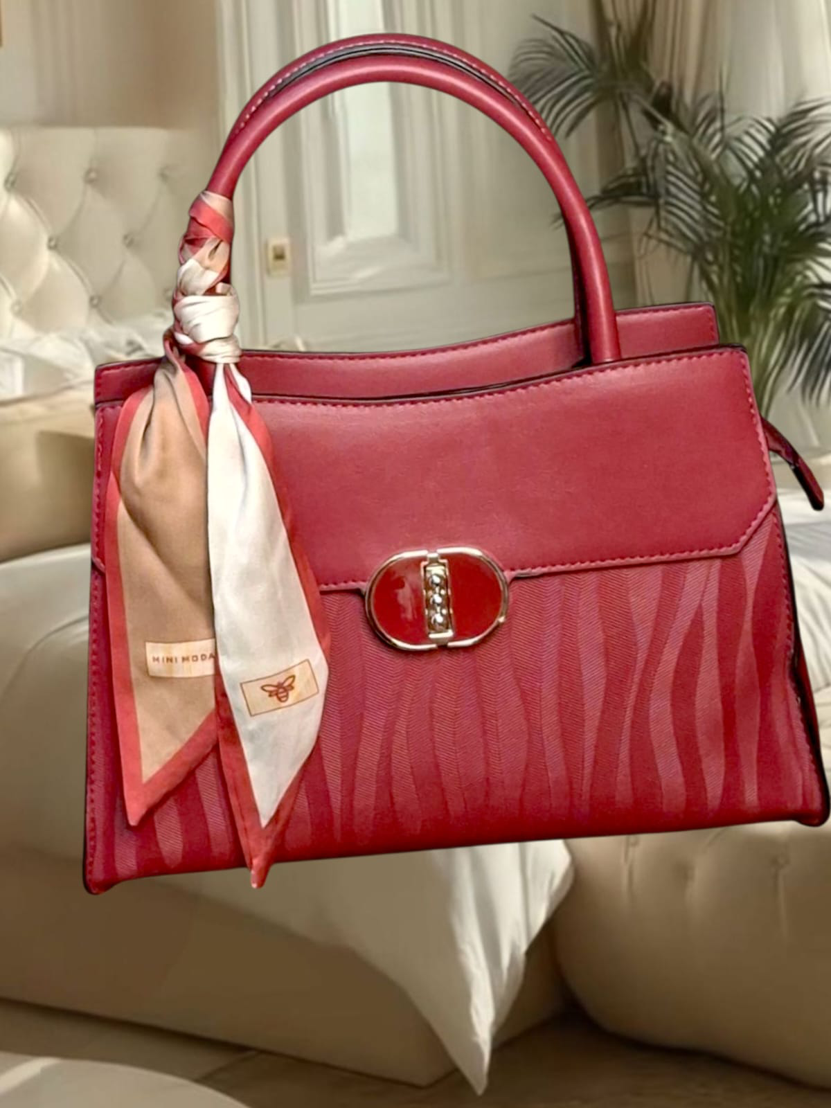 Bolsa feminina Luiza vermelha (31 cm)