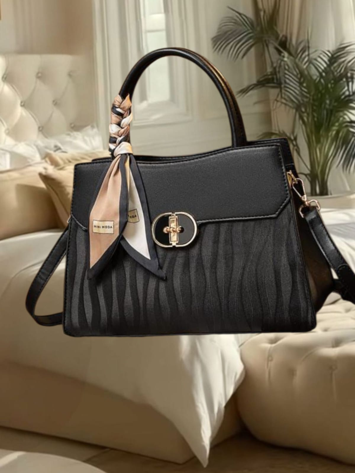 Bolsa feminina Luiza preta (31 cm)